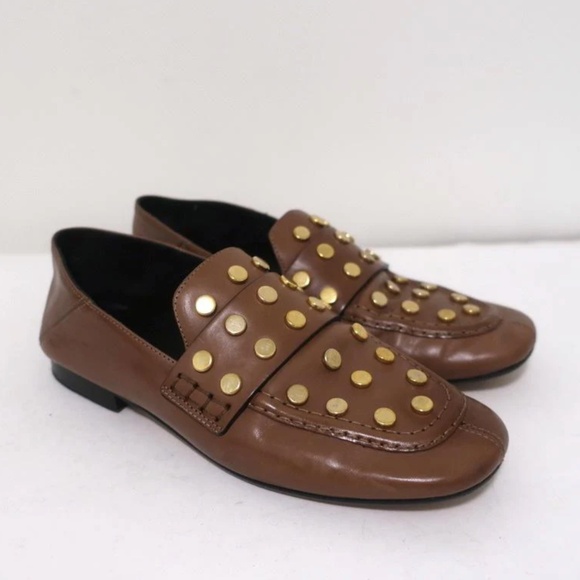 Isabel Marant Feenie Studded Flat Fold Down Loafers - Picture 1 of 4